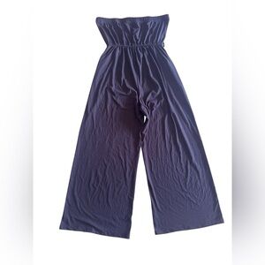 Mia Rose Brand  Women’s Jumpsuit wide leg Strapless with pockets elastic waist